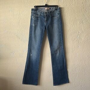 PAIGE Classic Boot Cut Jeans in Denim Blue